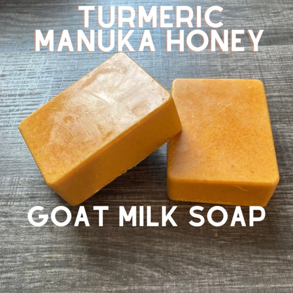 Turmeric Manuka Honey Goat Milk Soap Two Bars - Picture 2 of 4